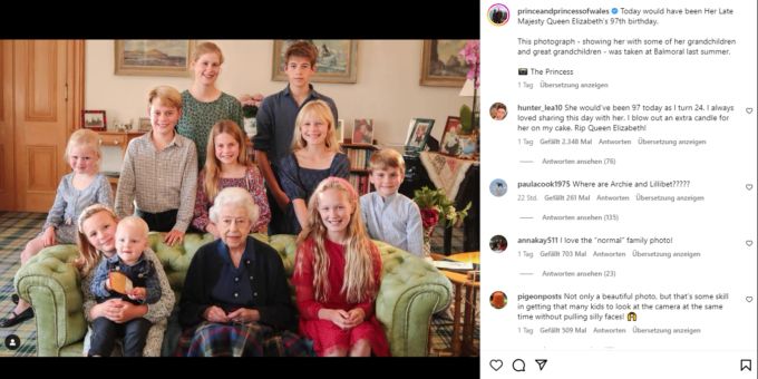 Ein neues Bild der Royals. Kate