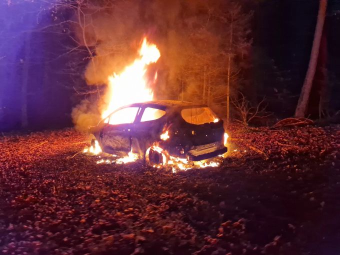 Aktenzeichen XY ungelöst beschäftigt sich auch mit Brauns brennendem Auto. Brennendes Auto Wald