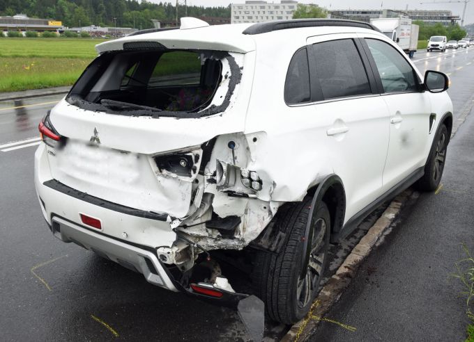 Der Personenwagenfahrer wurde nicht verletzt. Unfall Luzern