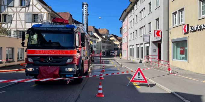 Die Unfallstelle in Arth SZ. arth