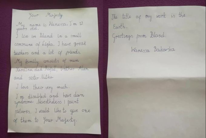 Diesen Brief liess Wanesska (12) der Queen Elisabeth II. (95) zukommen. Wanesska Elisabeth