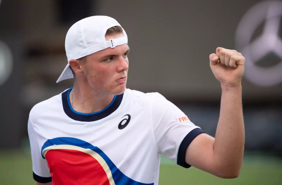 Auf dem Rasen von Stuttgart schaffte es Stricker 2021 erneut in den Viertelfinal und bezwang mit Hubert Hurkacz erstmals einen Top-20-Spieler. (Archivbild)