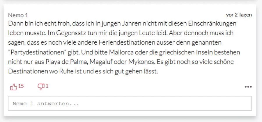 Verständnis für den Unmut hat dieser User.