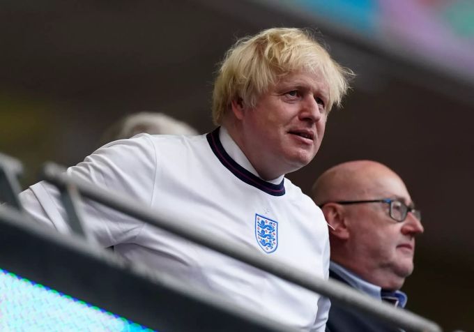 Boris Johnson während dem Final der Euro 2020 zwischen England und Italien im Wembley. Boris Johnson