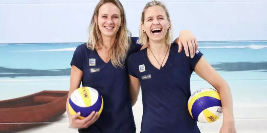 Margareta Kozuch und Laura Ludwig (r) wollen die Qualifikation für Olympia 2020 schaffen. Foto: Christian Charisius