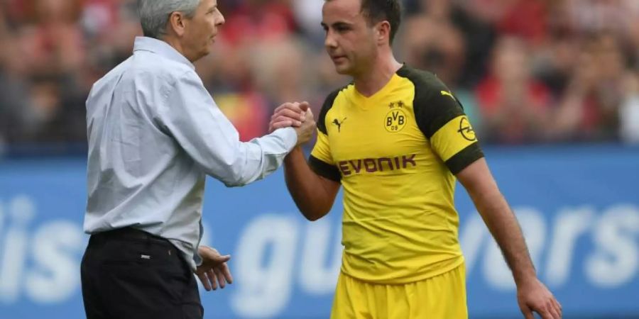 BVB-Trainer Lucien Favre setzt auf Mario Götze. Foto: Patrick Seeger