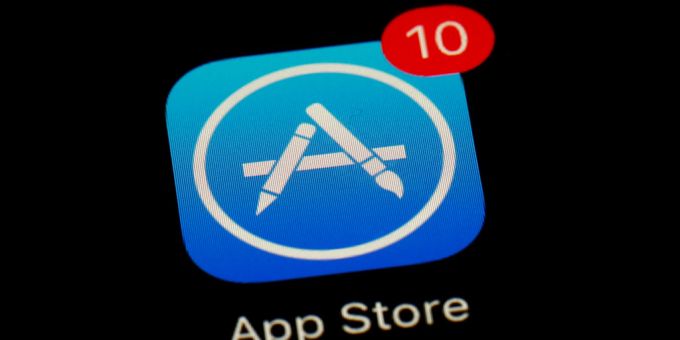 Das Icon des App Store auf einem iPhone. App Store Apps