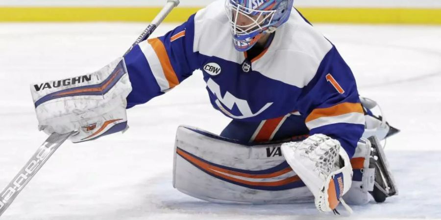 Ist mit den New York Islanders in den Playoffs ausgeschieden: Thomas Greiss. Foto: Kathy Willens/AP