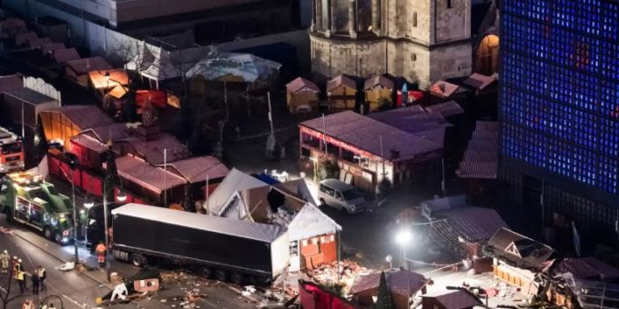 Der Breitscheidplatz nach dem Anschlag Breitscheidplatz