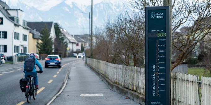 Velobarometer Länggasse 1 in Thun Velobarometer Länggasse 1