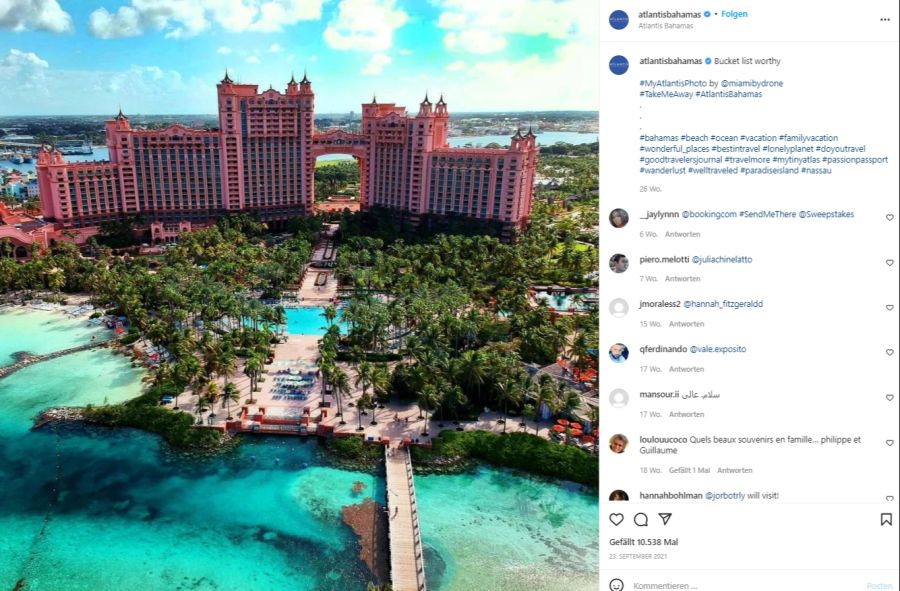 Das Luxus-Resort Atlantis Bahamas – hier logierten William und Kate.