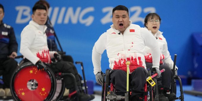 Chinas Curler holten vor den Paralympics in Peking die einzige paralympische Medaille. Paralympics China