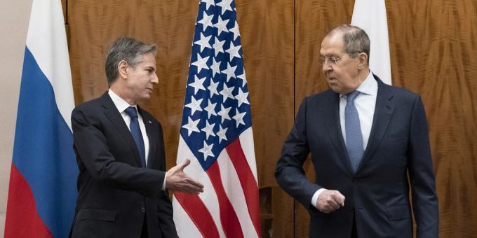 US-Aussenminister Antony Blinken (l) und Russlands Aussenminister Sergej Lawrow. usa russland