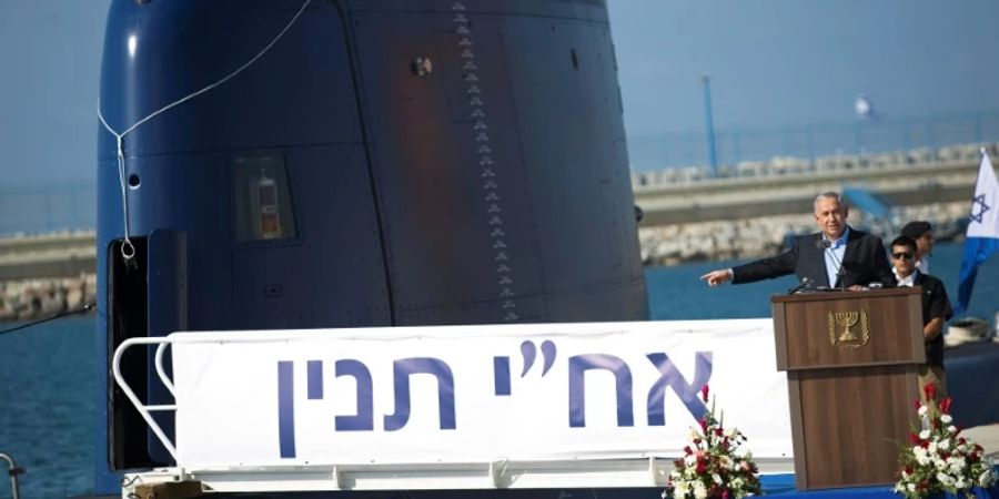 Israels Ex-Regierungschef Netanjahu nimmt 2014 neues U-Boot in Empfang