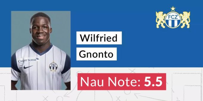 Die Nau-Note für Wilfried Gnonto vom FC Zürich. Wilfried Gnonto FCZ Note