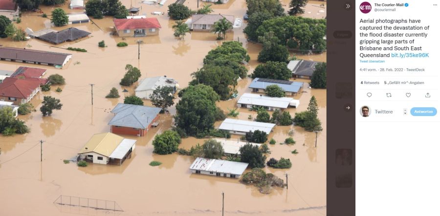 Die Überschwemmung in Australien haben bereits riesige Kosten verursacht und Menschenleben gefordert.