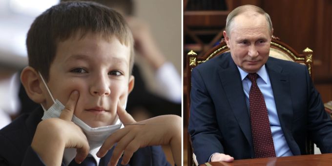 Russische Schüler müssen heute ein Propaganda-Video schauen. Propaganda Ukraine-Konflikt