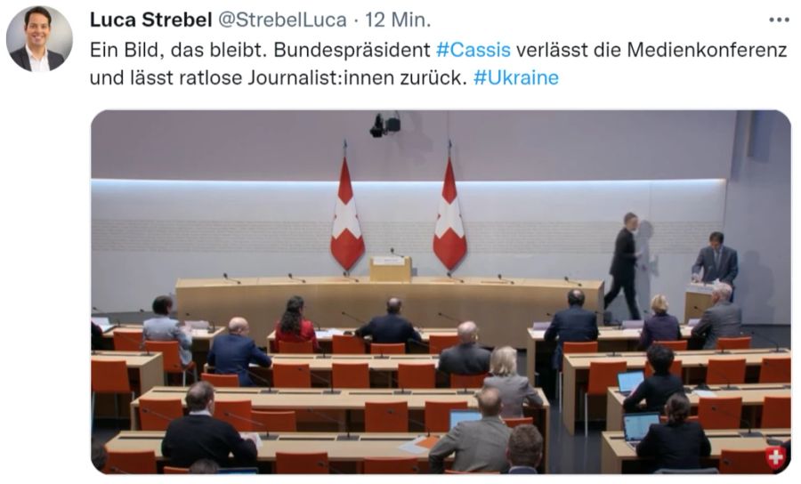 Luca Strebel vom «Die Mitte»-Generalsekretariat hat den entscheidenden Moment im Bild festgehalten.