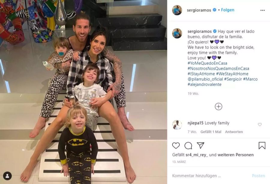 Die Familie von Sergio Ramos erhält Zuwachs.