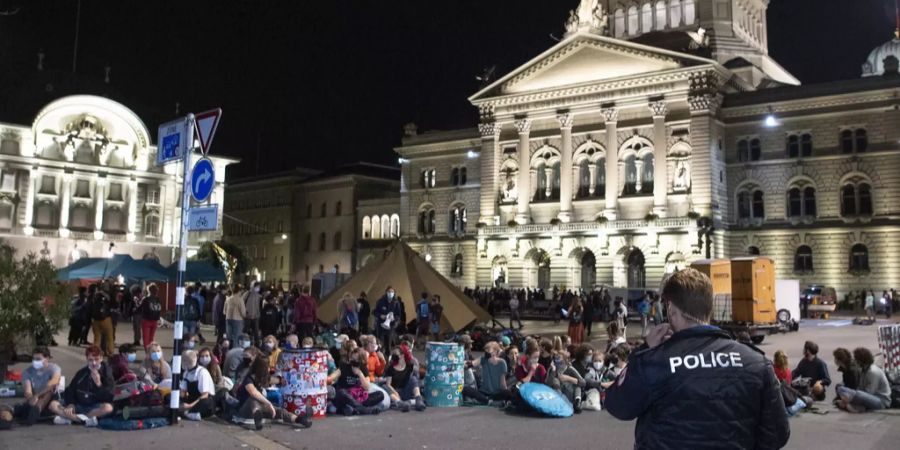 Klimaaktivisten Bern Bundesplatz