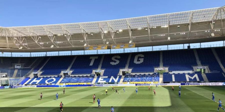 Beim Europa-League-Spiel der TSG 1899 Hoffenheim gegen Roter Stern Belgrad sind keine Zuschauer zugelassen. Foto: Patrick Reichardt/dpa-Pool/dpa