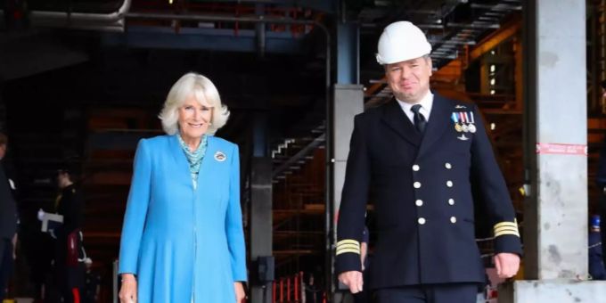 Die Herzogin von Rothesay besuchte am Donnerstag den britischen Marinestützpunkt Clyde und sah den Kommandeur und die Besatzung der HMS Astute. Herzogin Camilla