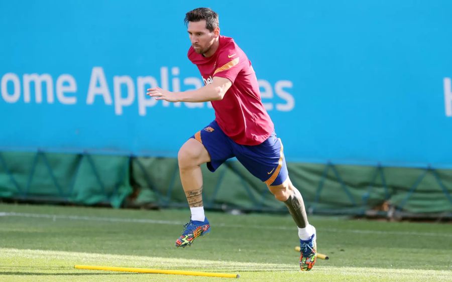 Messi trainierte am Montag noch individuell.