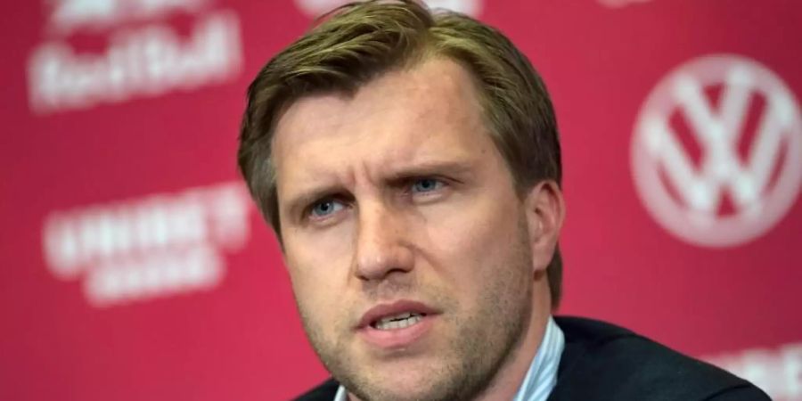 Hält die Rahmenbedingungen in Lissabon für gut: Markus Krösche, Sportdirektor von RB Leipzig. Foto: Hendrik Schmidt/dpa-Zentralbild/dpa
