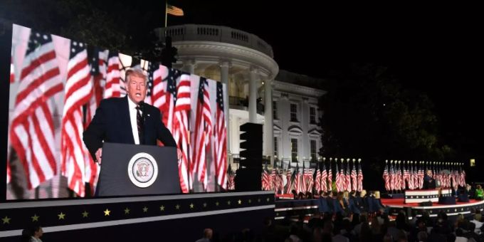 Trump-Rede vor dem Weissen Haus Trump Siegesrede