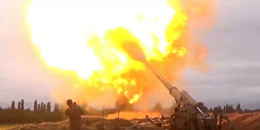 Foto der aserbaidschanischen Armee von den Kämpfen