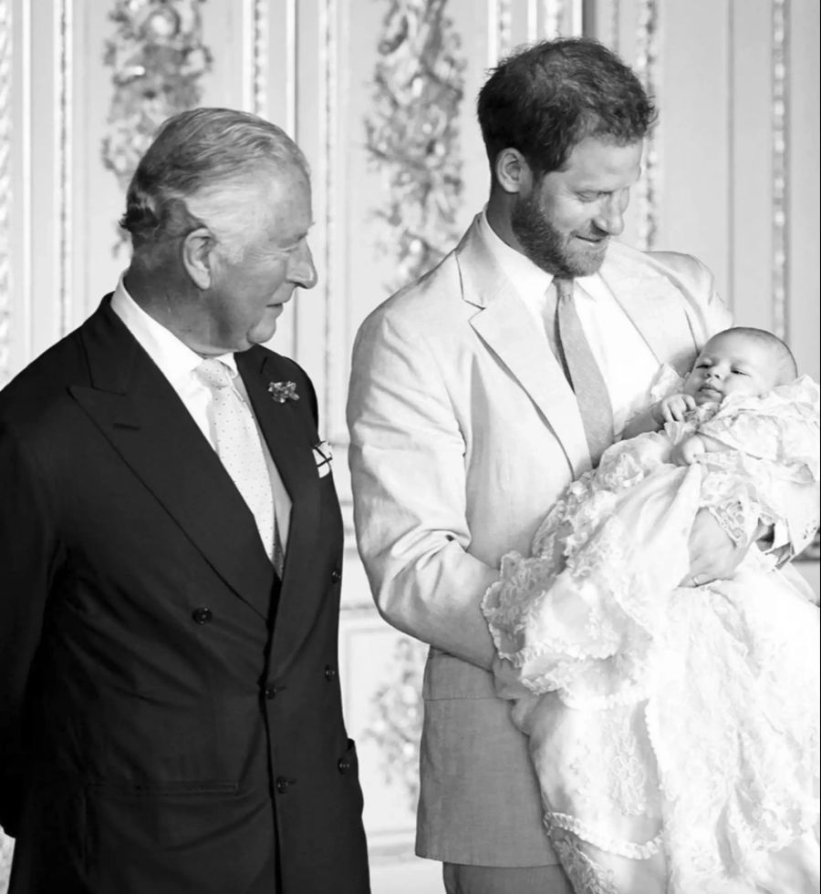 King Charles, Prinz Harry und Archie 2019.