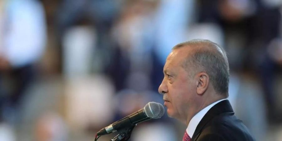 Recep Tayyip Erdogan: «Solltet Ihr unsere "Oruc Reis" angreifen, werdet Ihr einen hohen Preis dafür bezahlen.». Foto: -/Turkish Presidency/dpa
