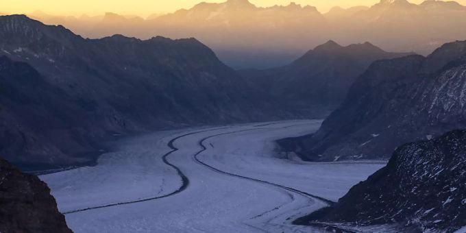 Der Aletschgletscher ist der flächenmässig grösste Gletscher der Alpen. (Archivbild) gletscher