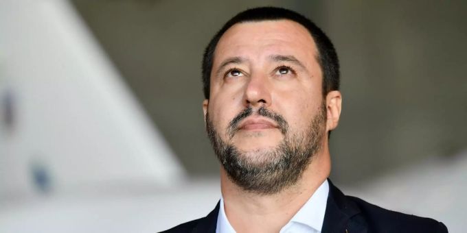 Matteo Salvini verspricht eine Aufklärung der Massenpanik in Ancona. Matteo Salvini in Rom.