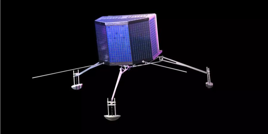 Das Landegerät Philae wurde von der Rosetta-Sonde auf der Oberfläche des Kometen «Tschuri» zur Erforschung abgesetzt.