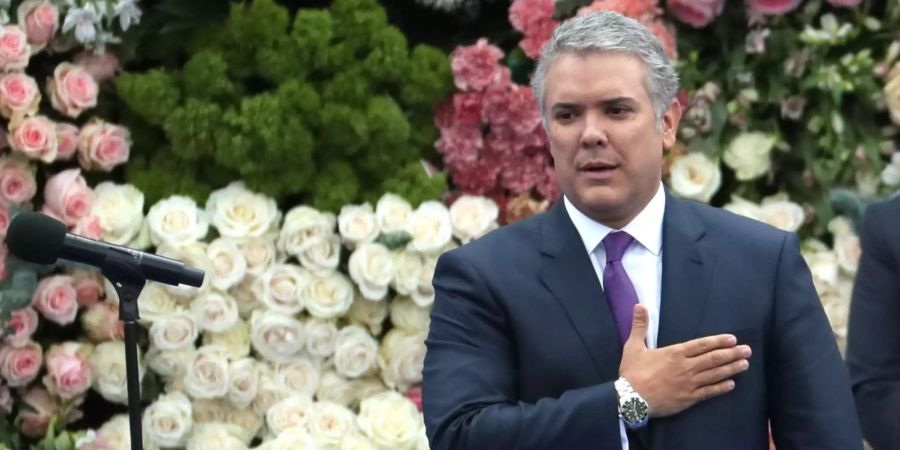 Iván Duque bei seiner Vereidigung zum kolumbianischen Präsidenten.