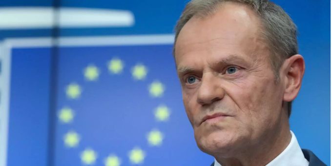 EU-Ratspräsident Donald Tusk bei einer Pressekonferenz. Donald Tusk