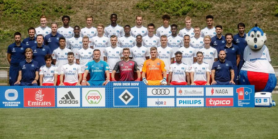 Das Team des HSV posiert für die Saison 2018/19.