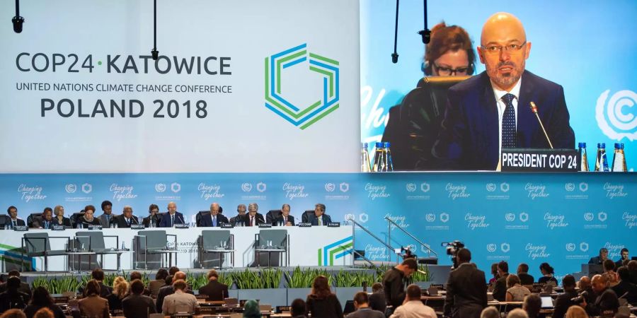 Michal Kurtyka, Präsident der UN-Klimakonferenz COP24, spricht zur Eröffnung des Talanoa-Dialoges beim Weltklimagipfel.