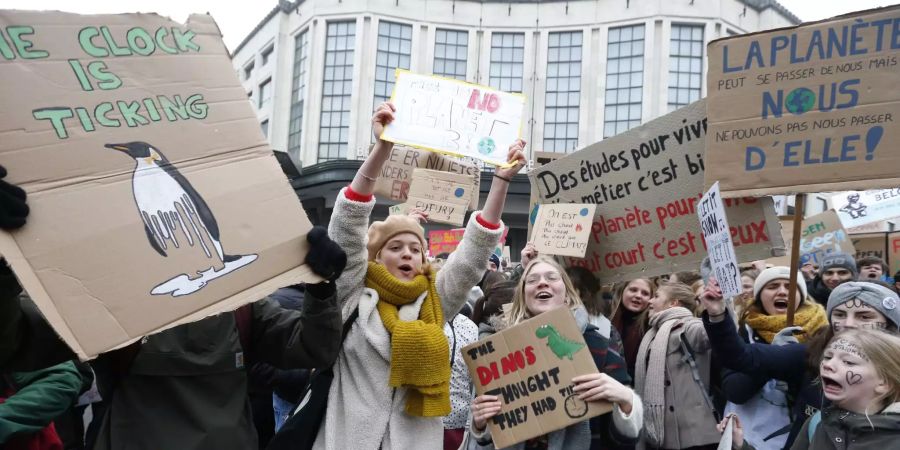 «Marsch für das Klima» von Jugendlichen in Brüssel.