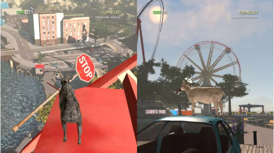 Goat Simulator ist ein virtueller Sandkasten für alle, die in die Haut einer Ziege schlüpfen wollen. Es ist ab sofort erhältlich.