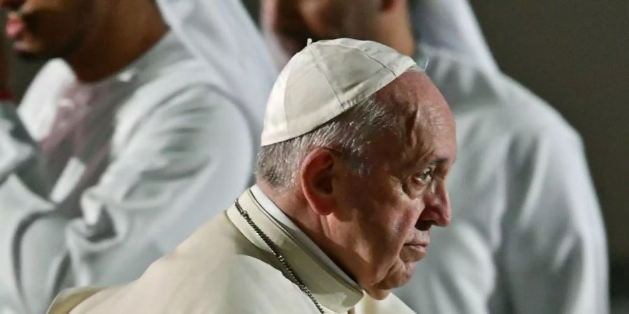 Papst während seines Besuchs in Abu Dhabi