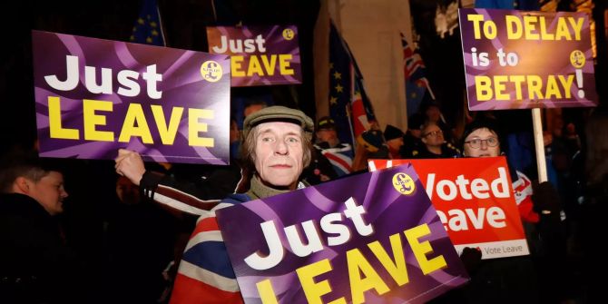 Pro-Brexit-Demonstranten in London.