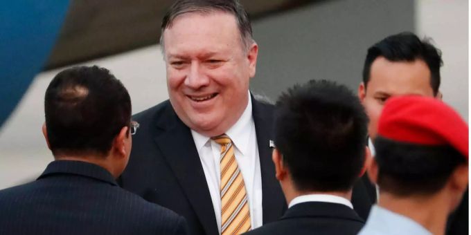 Mike Pompeo wird in Kuala Lumpur empfangen. Mike Pompeo wird in Kuala Lumpur empfangen.