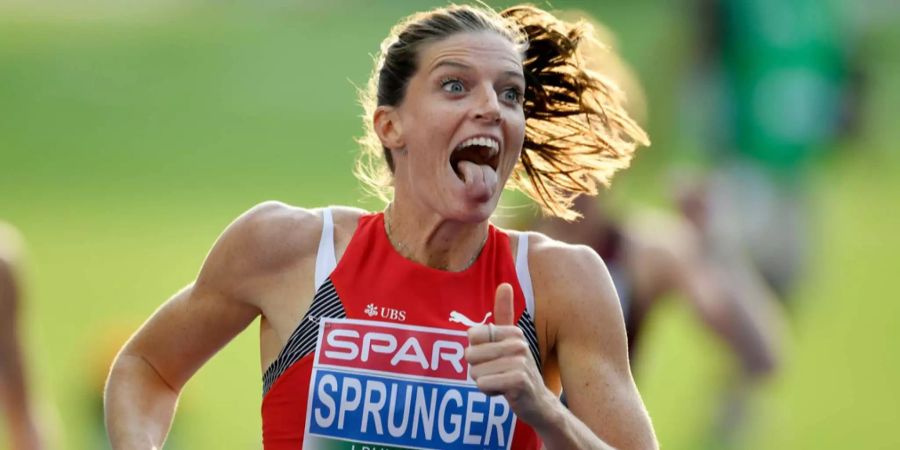 Lea Sprunger gewinnt ihren Halbfinal über 400 m an der Leichtathletik-EM in Berlin locker.