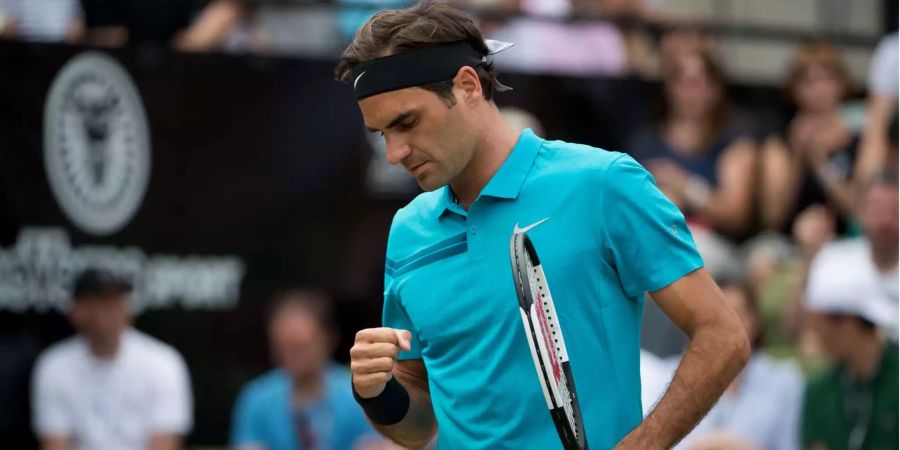 Erstmals gewinnt er in Stuttgart: Roger Federer.