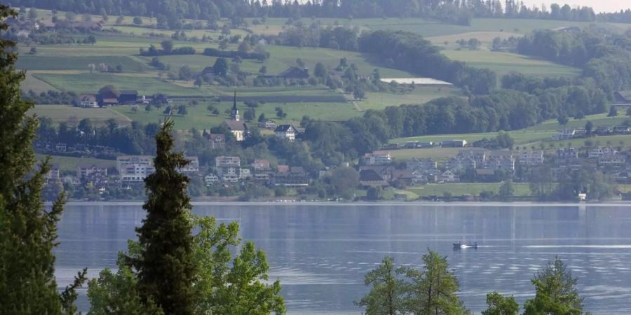 Die Sicht von Nottwil auf Eich am Sempachersee im Kanton Luzern.