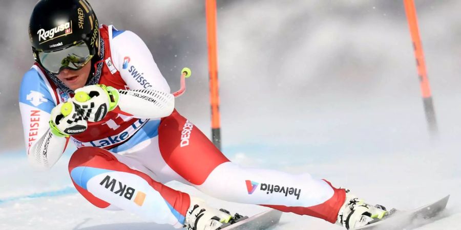 Lara Gut zeigt ein starkes Rennen in Lake Louise.