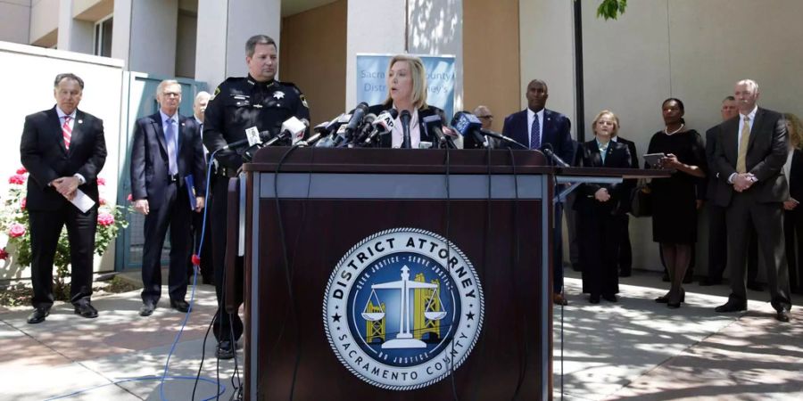 Wurde der «Golden State Killer» gefasst? District Attorney Anne Marie Schubert bei einer Pressekonferenz zur Festnahme von Joseph James DeAngelo