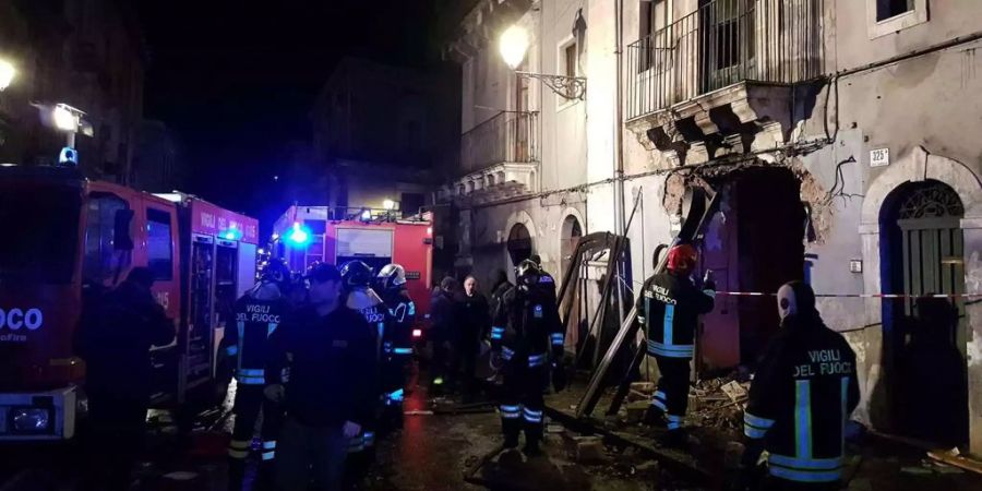 In Catania explodierte ein Haus wegen einem Gasleck